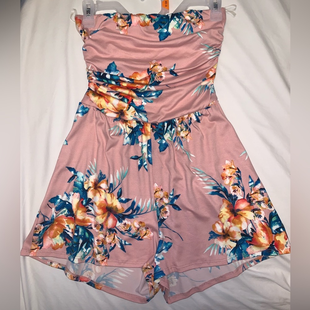 Windsor Strapless Floral Romper